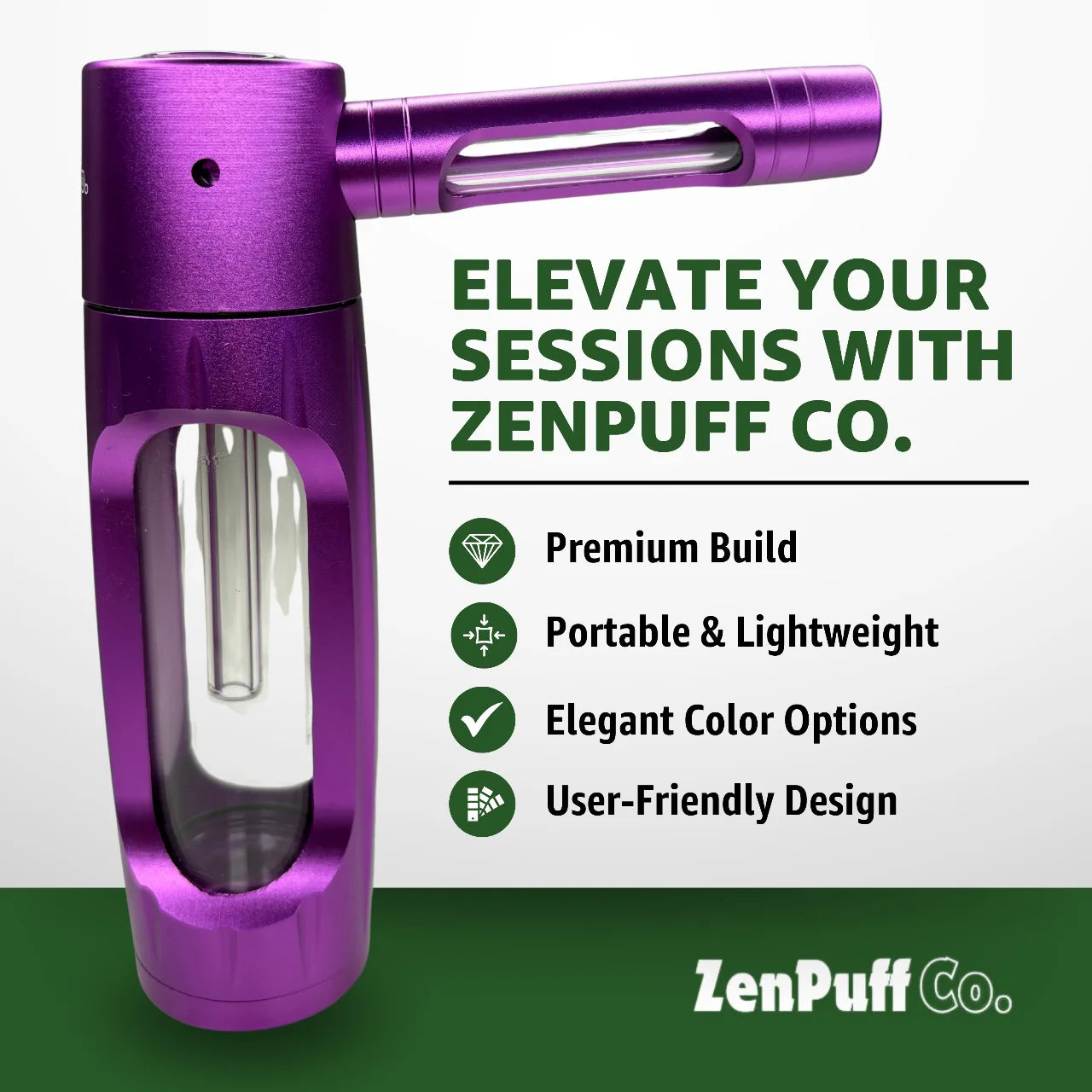 ZenPuff Luxury Aluminum/Glass Water Bottle